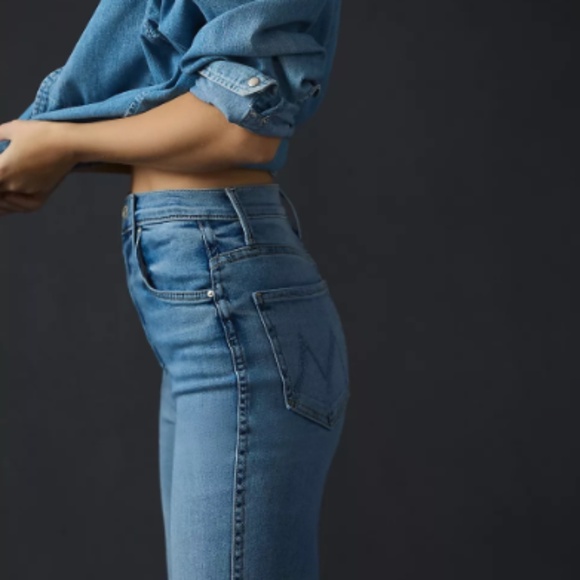 Anthropologie MOTHER The High Waisted Smokin' Double Heel Straight Leg Jeans - Picture 5 of 13